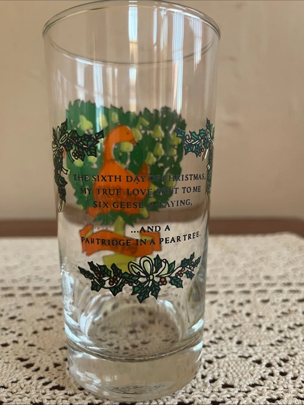 Set of 11 Decorative Holiday Glass Tumblers - Colorful Botanical Designs